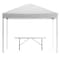 Flash Furniture White Pop Up Canopy Tent and Bi-Fold Table Set JJ-GZ10183Z-WH-GG - alternate 8